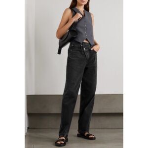 Agolde cross Cross Black Straight Leg Jeans Modern Classic size 25
